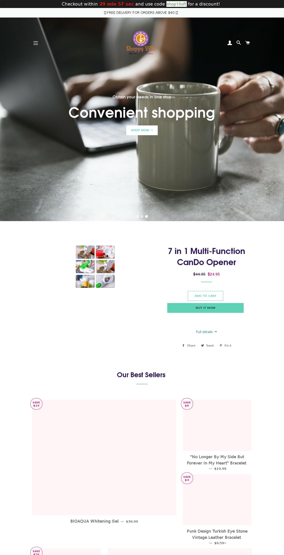 shoppyville.com shopify website screenshot