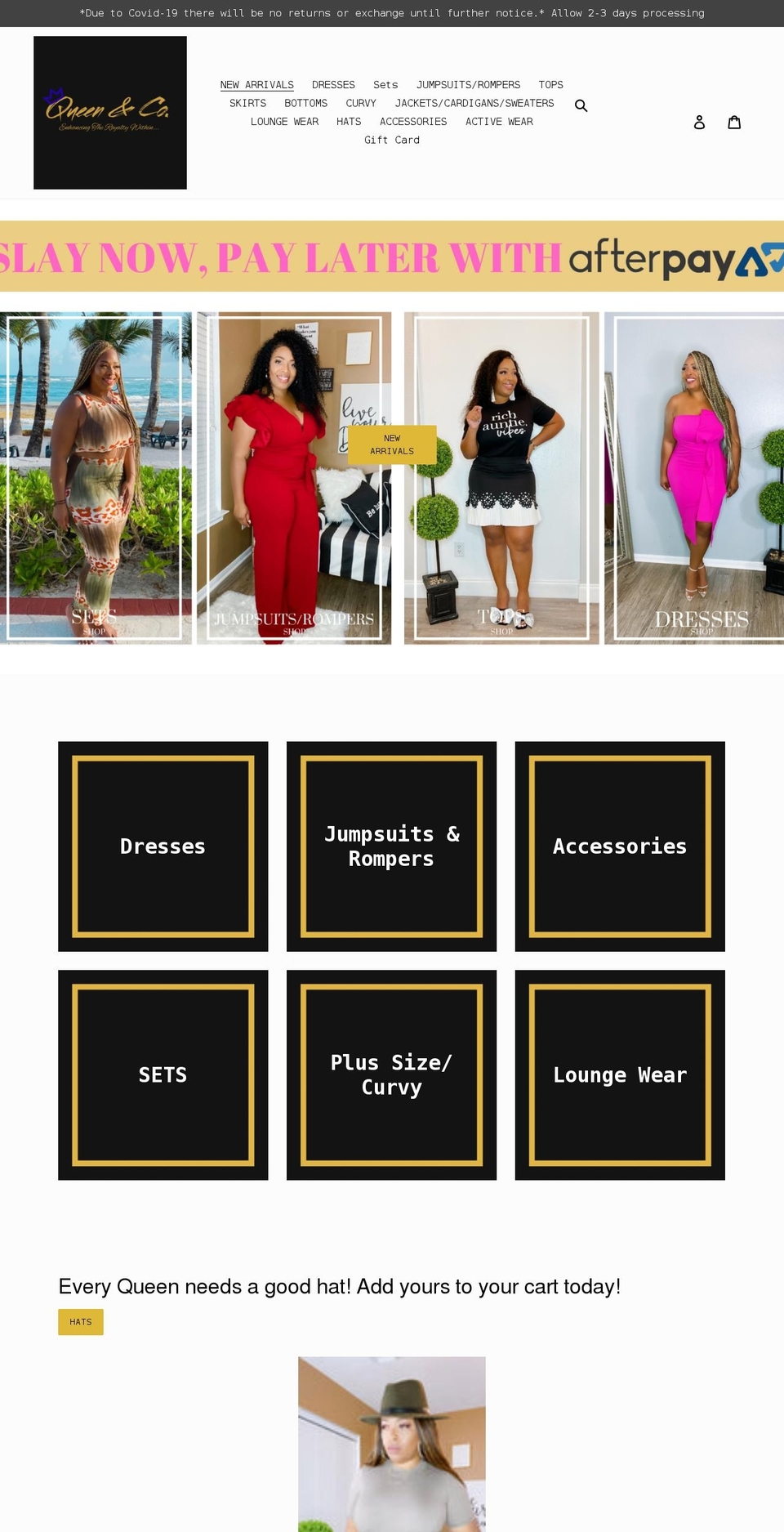 shopqueenandco.com shopify website screenshot