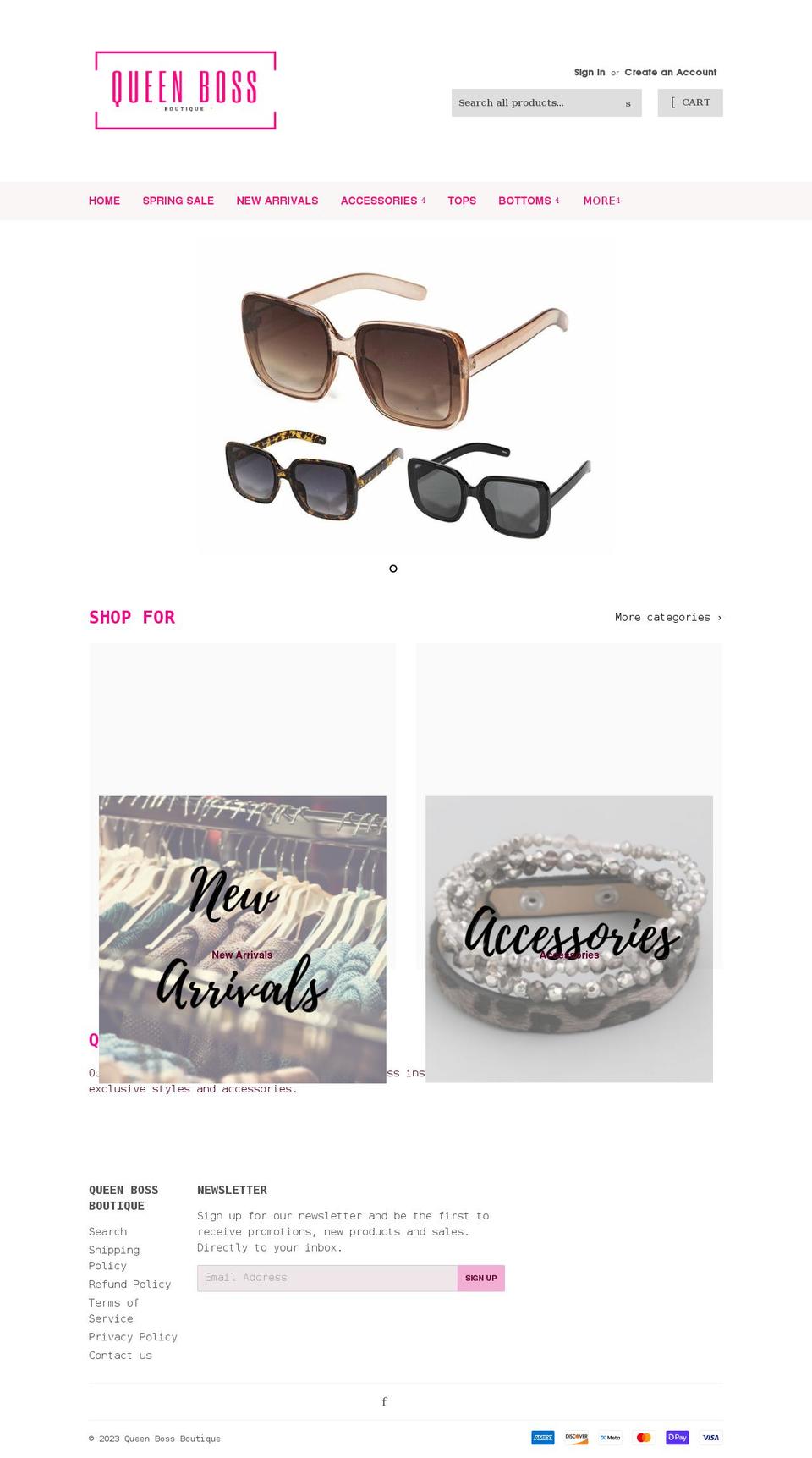 shopqueenboss.com shopify website screenshot