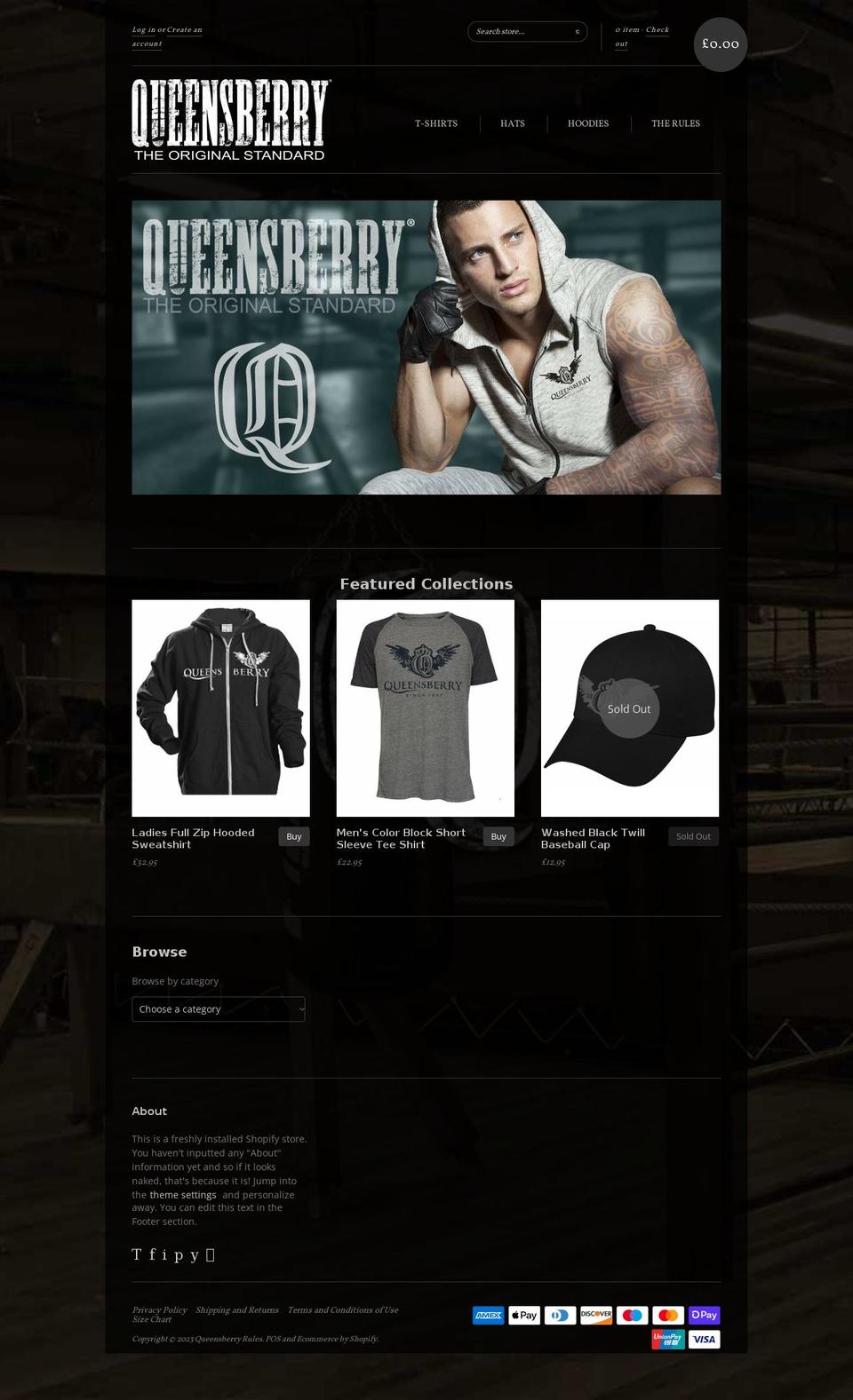 shopqueensberry.co.uk shopify website screenshot
