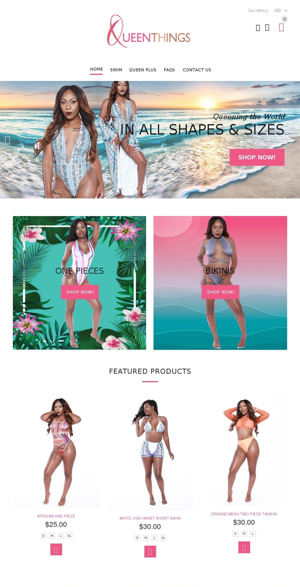 QUEEN Shopify theme site example shopqueenthings.com