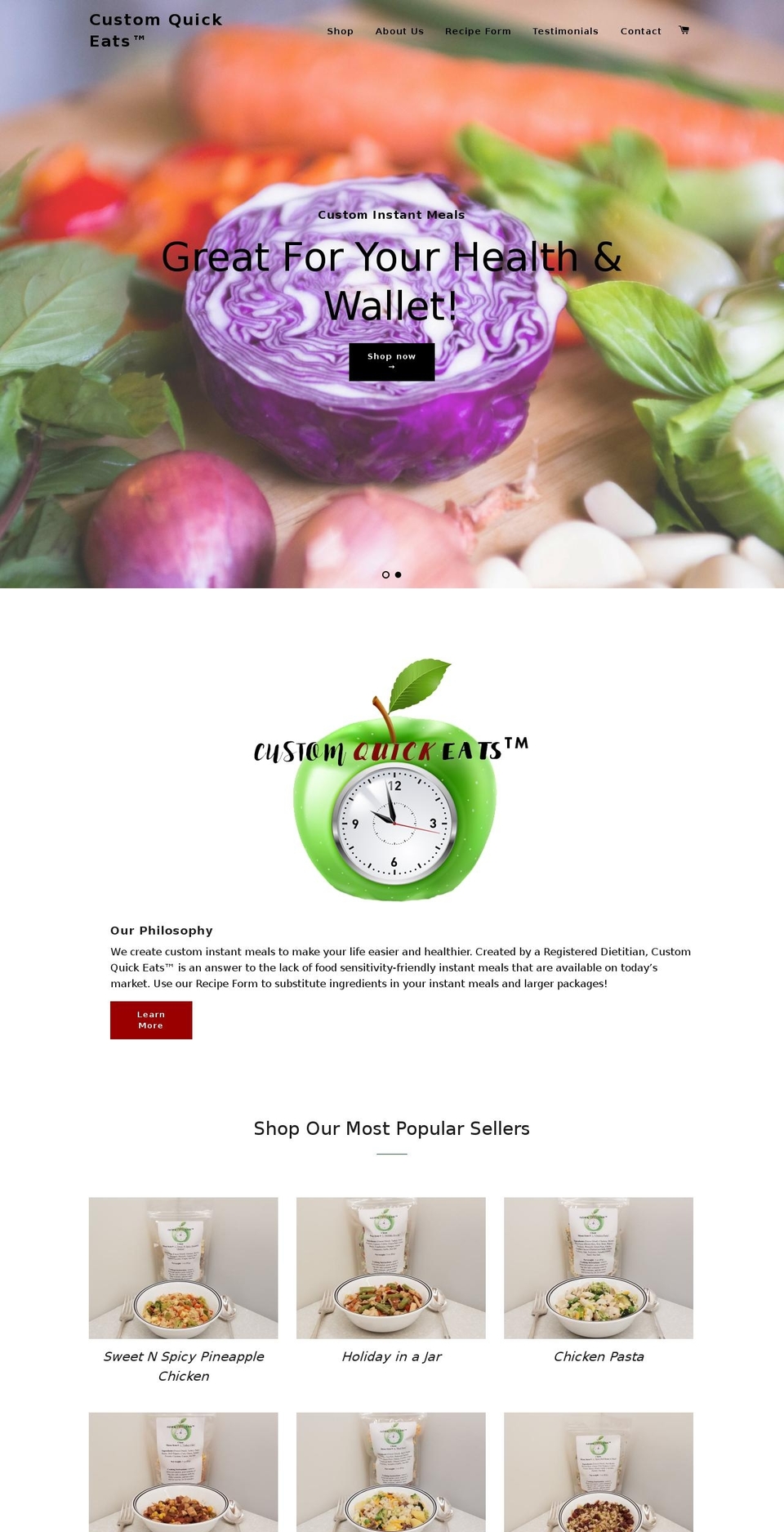 shopquickeats.com shopify website screenshot