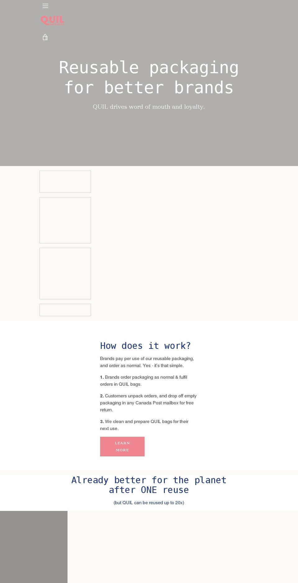 shopquil.com shopify website screenshot