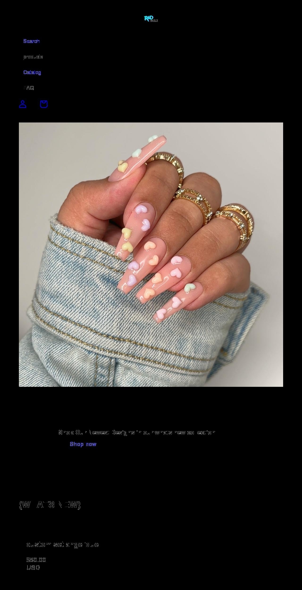 shopradnailz.com shopify website screenshot