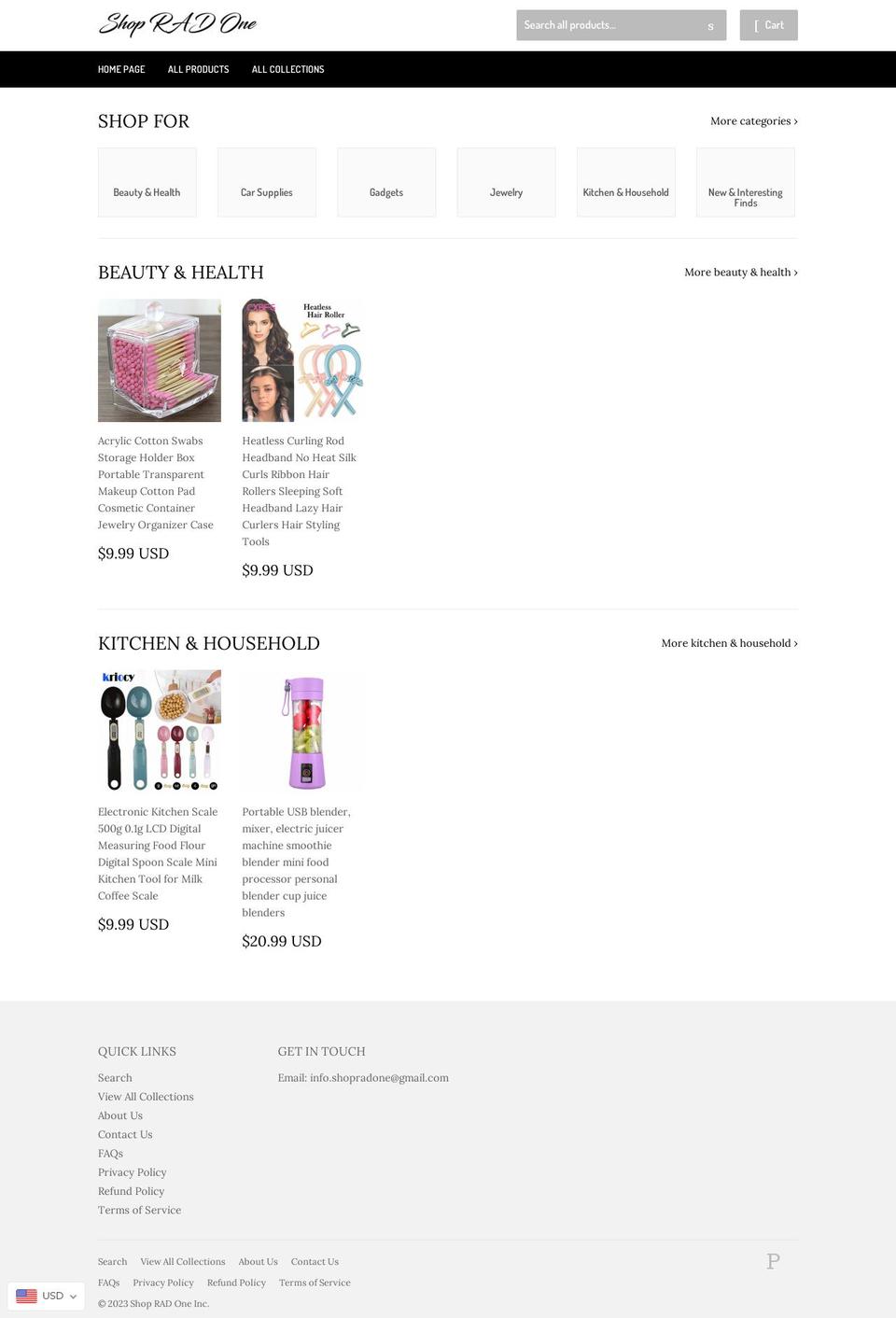ThemeX Shopify theme site example shopradone.com