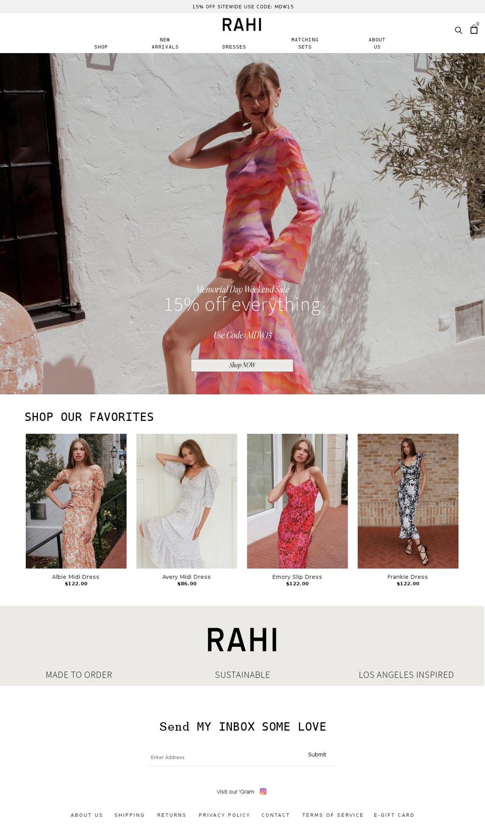 shoprahi.com — Shopify storefront screenshot