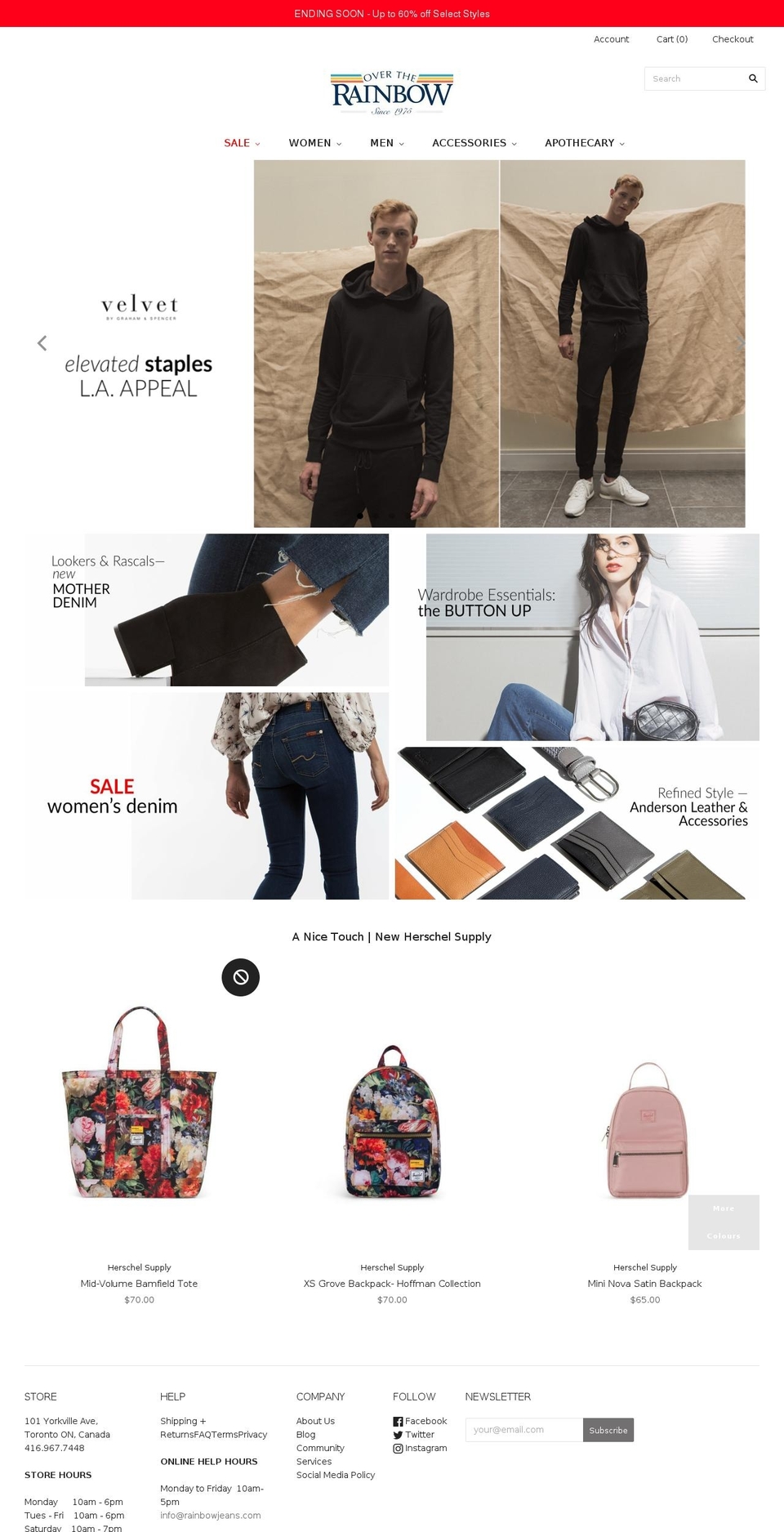 shoprainbowjeans.com — Shopify storefront screenshot