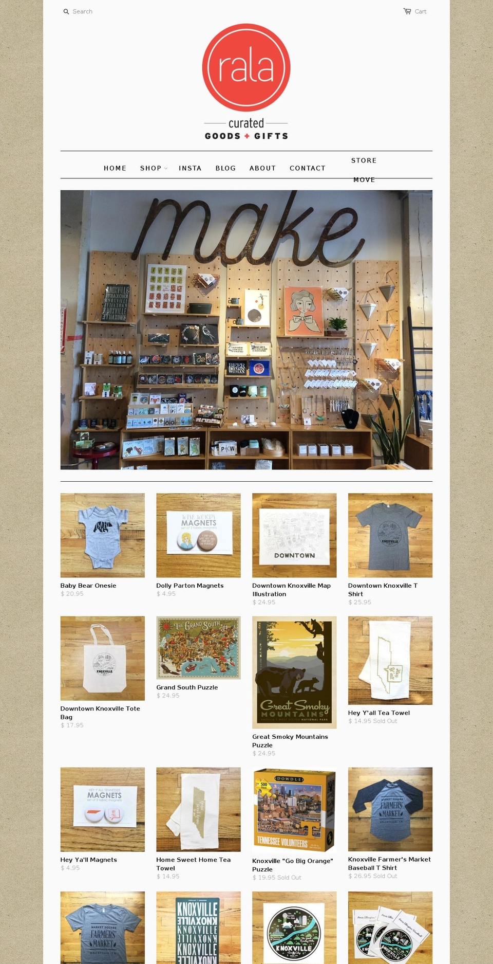 shoprala.com shopify website screenshot