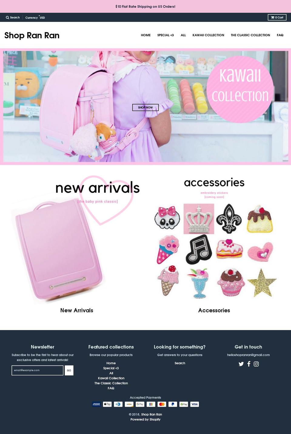 shopranran.com — Shopify storefront screenshot