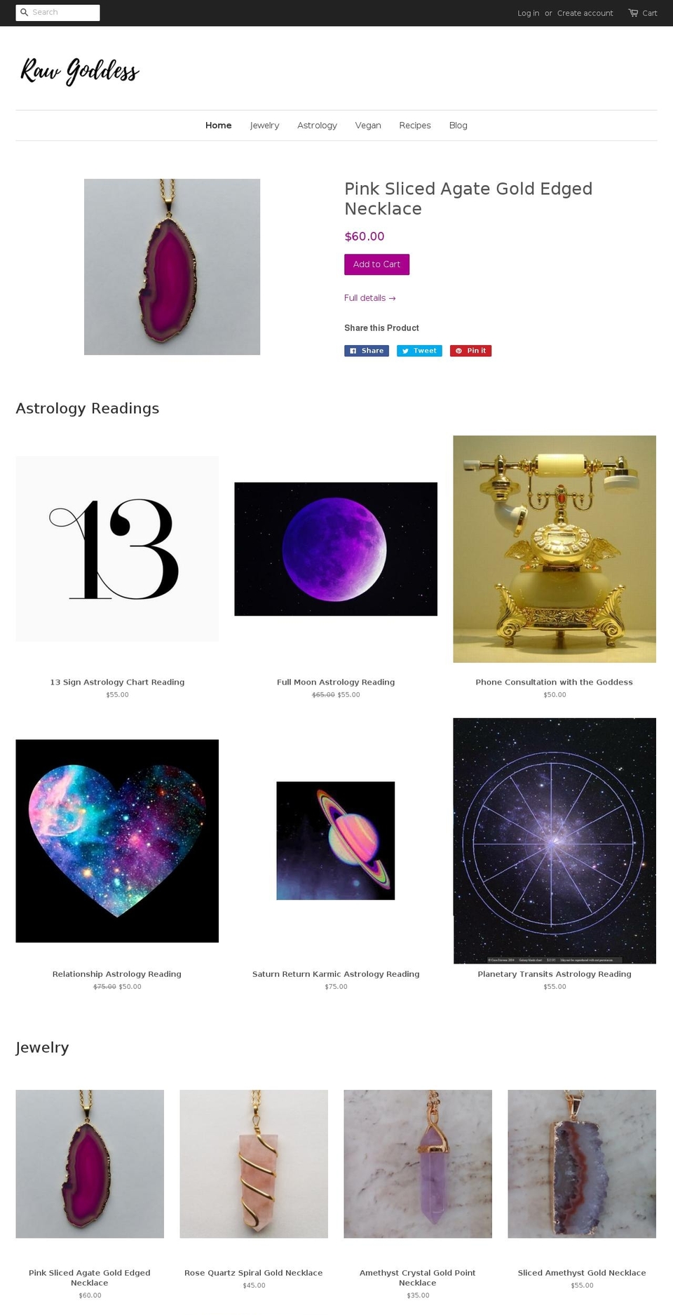 shoprawgoddess.com shopify website screenshot