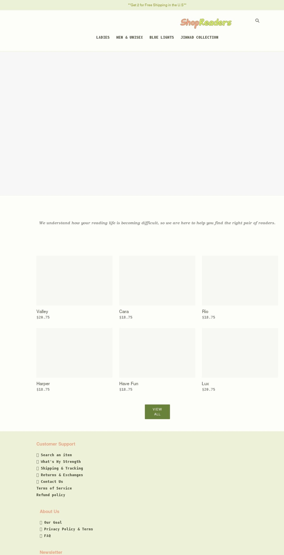 shopreaders.com shopify website screenshot