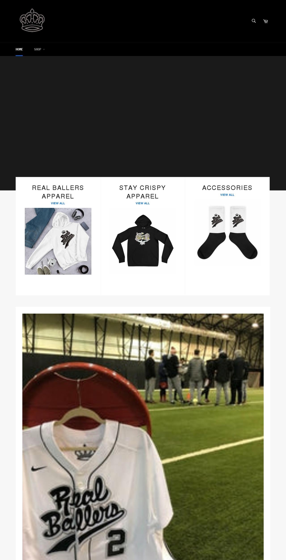 shoprealballers.com shopify website screenshot