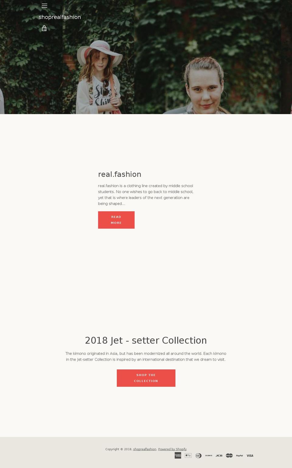 shoprealfashion.com shopify website screenshot