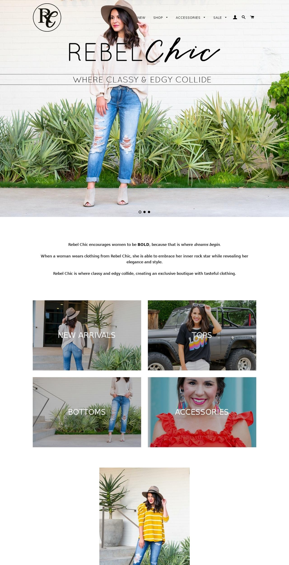 shoprebelchic.com — Shopify storefront screenshot