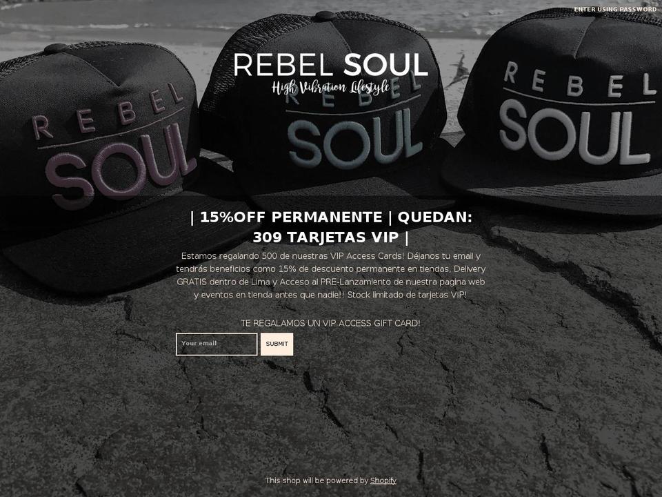 shoprebelsoul.com — Shopify storefront screenshot