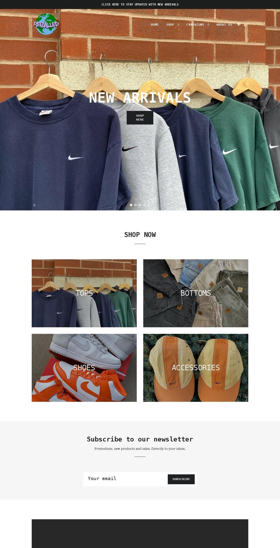shoprecalled.com shopify website screenshot