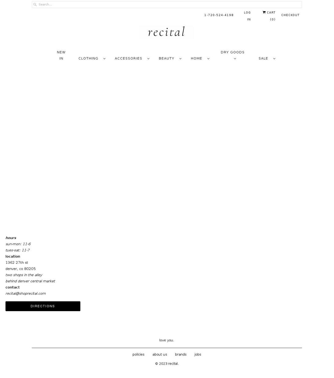 shoprecital.com shopify website screenshot