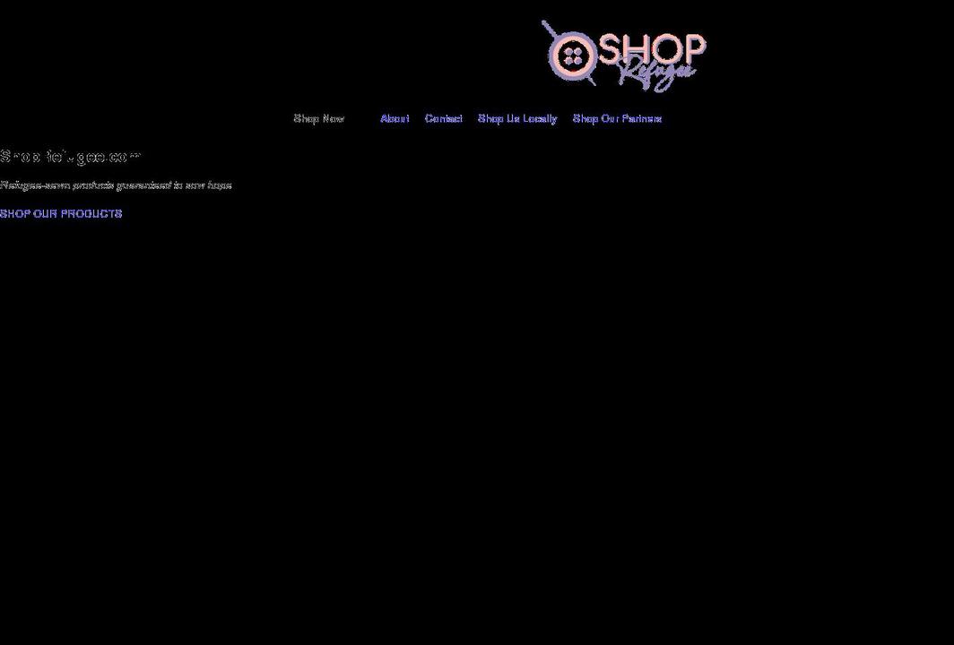 shoprefugee.com shopify website screenshot