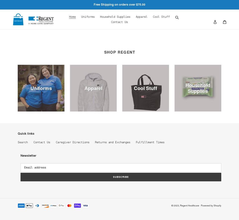 shopregenthealth.com shopify website screenshot
