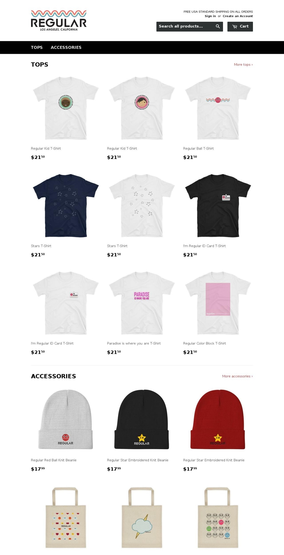 shopregular.com — Shopify storefront screenshot