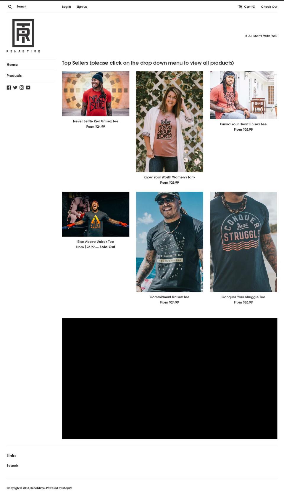 shoprehabtime.com shopify website screenshot