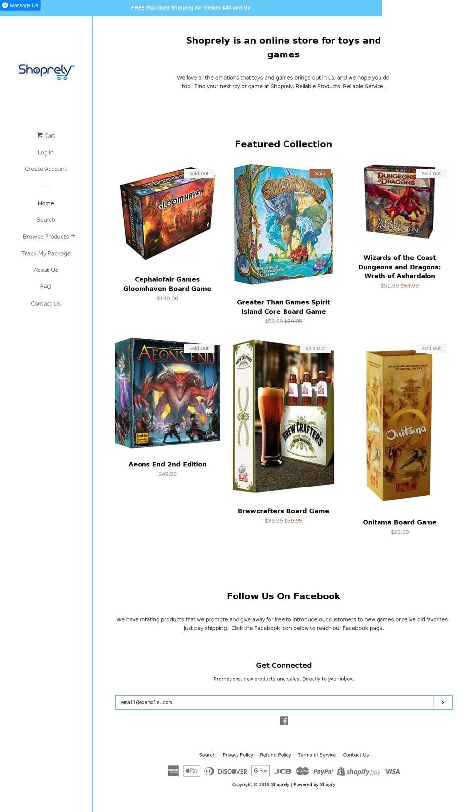 shopreliably.com shopify website screenshot