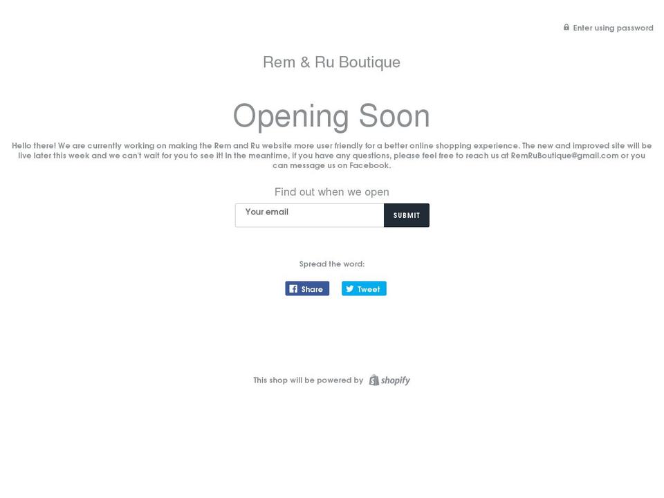 shopremru.com shopify website screenshot