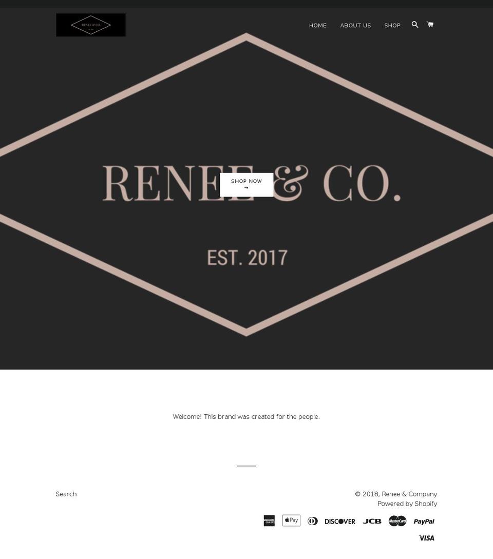 shopreneeandco.com — Shopify storefront screenshot