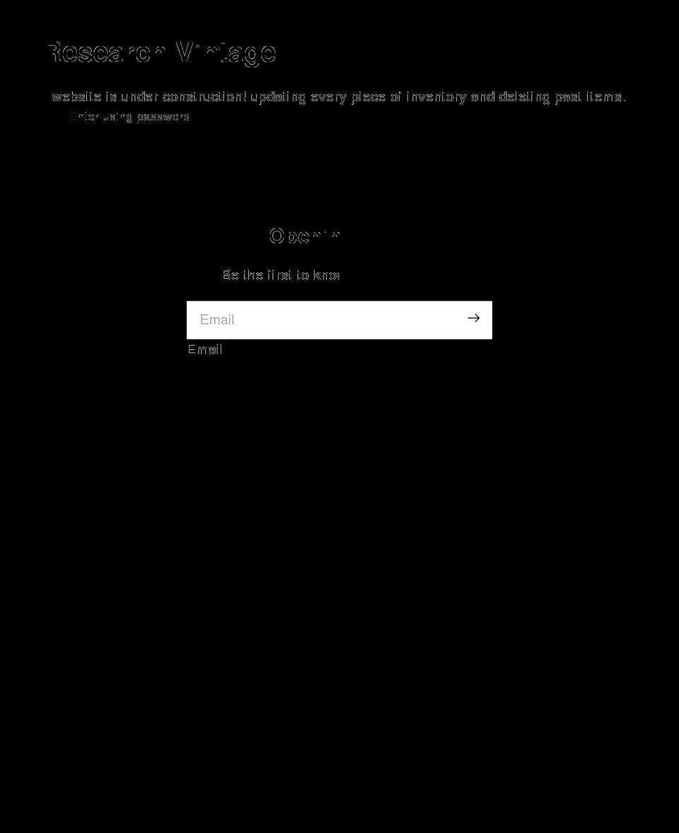 shopresearchvintage.com shopify website screenshot