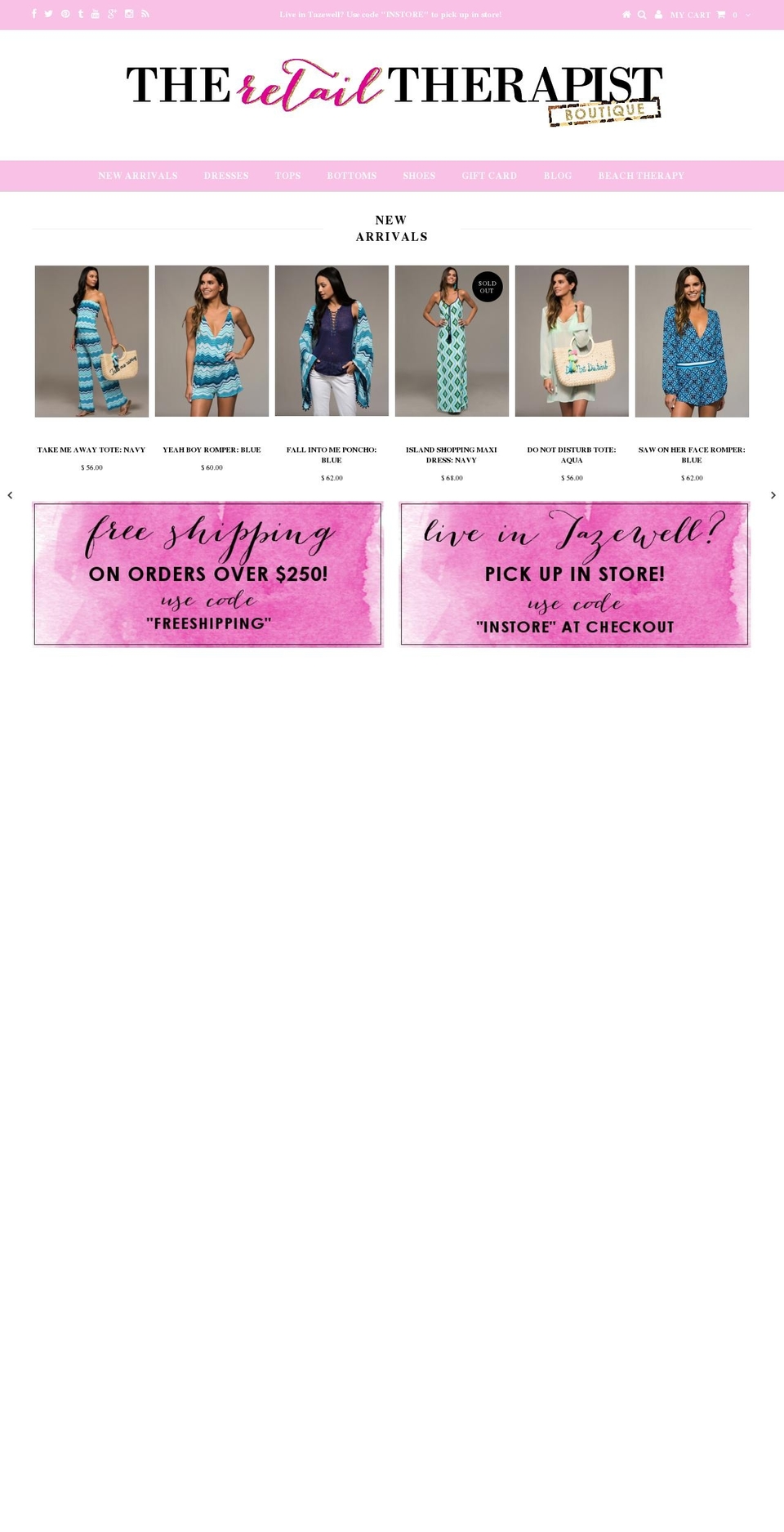 shopretailtherapist.com shopify website screenshot