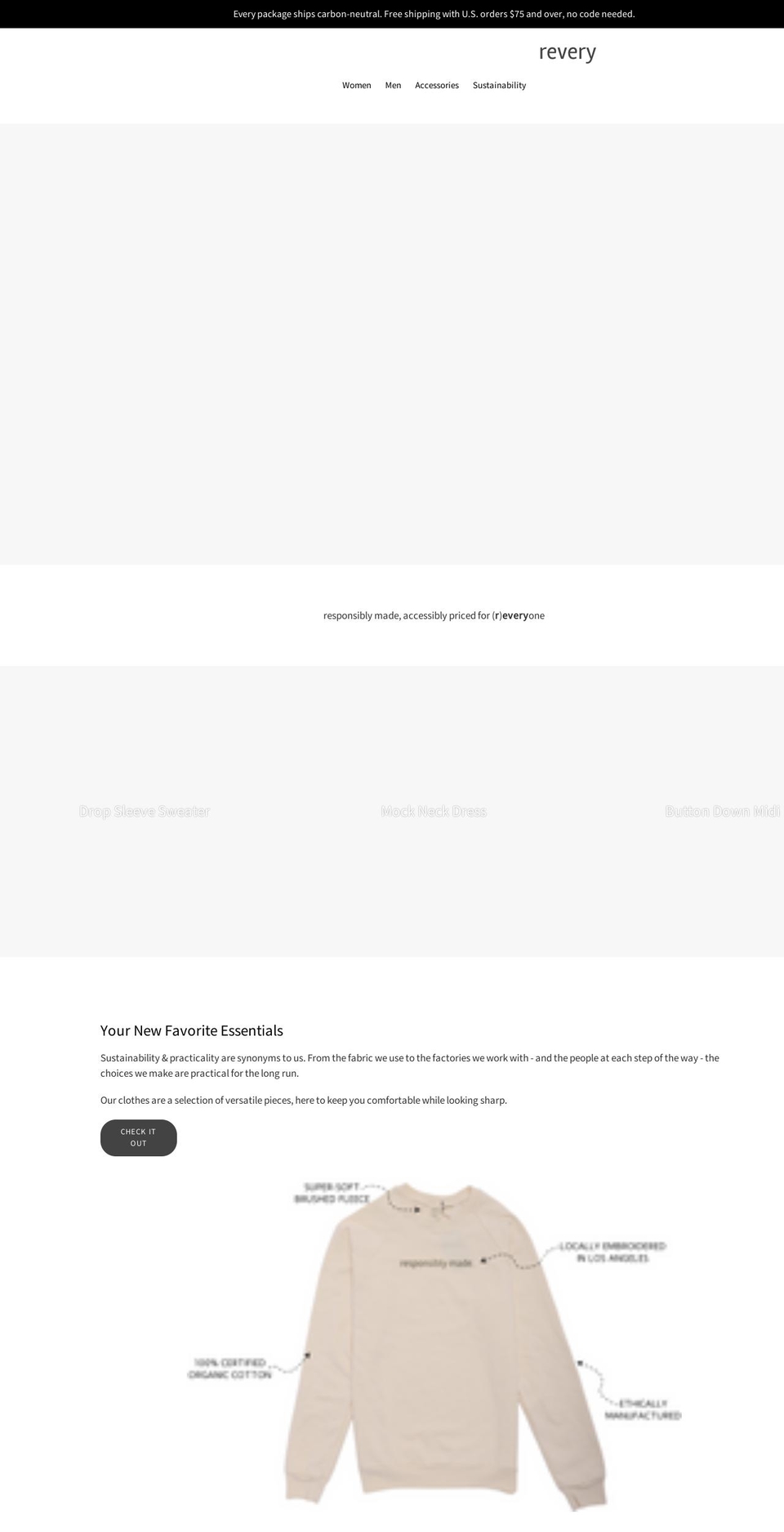 shoprevery.com shopify website screenshot