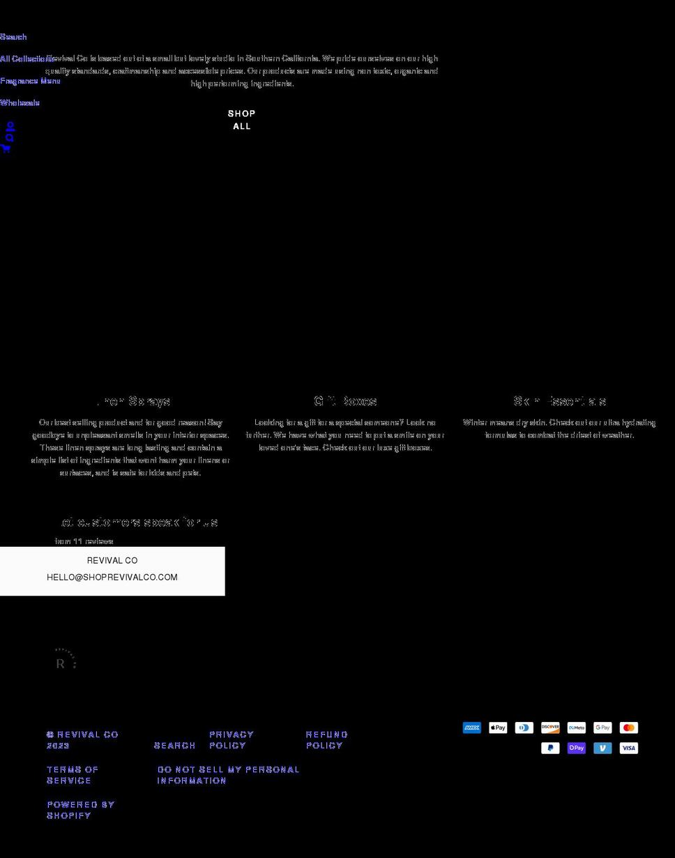shoprevivalco.com shopify website screenshot