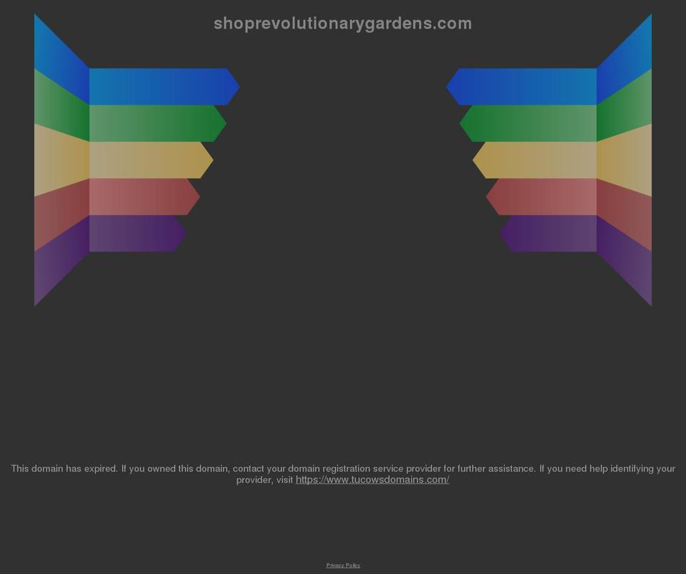 shoprevolutionarygardens.com — Shopify storefront screenshot