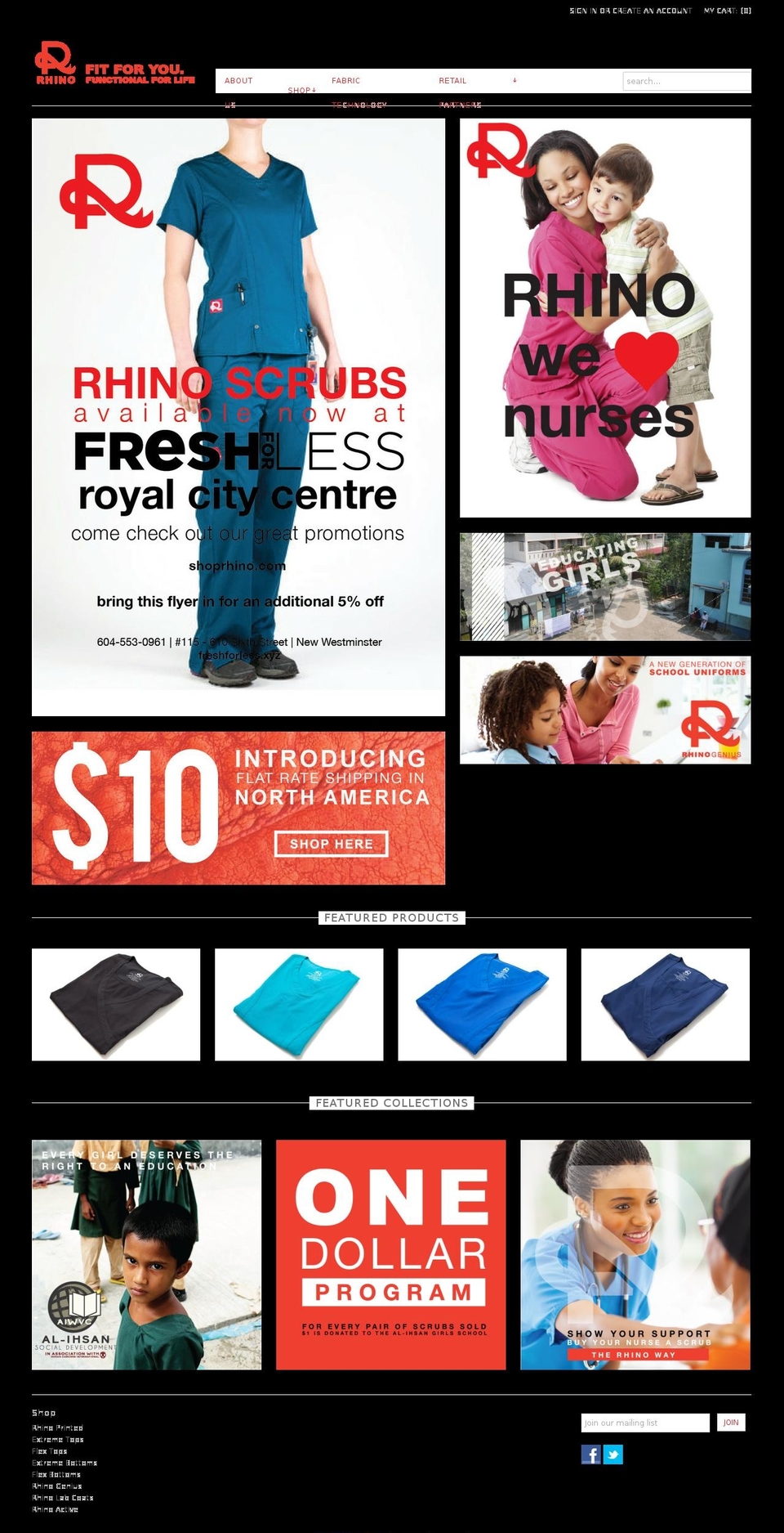 shoprhino.com shopify website screenshot