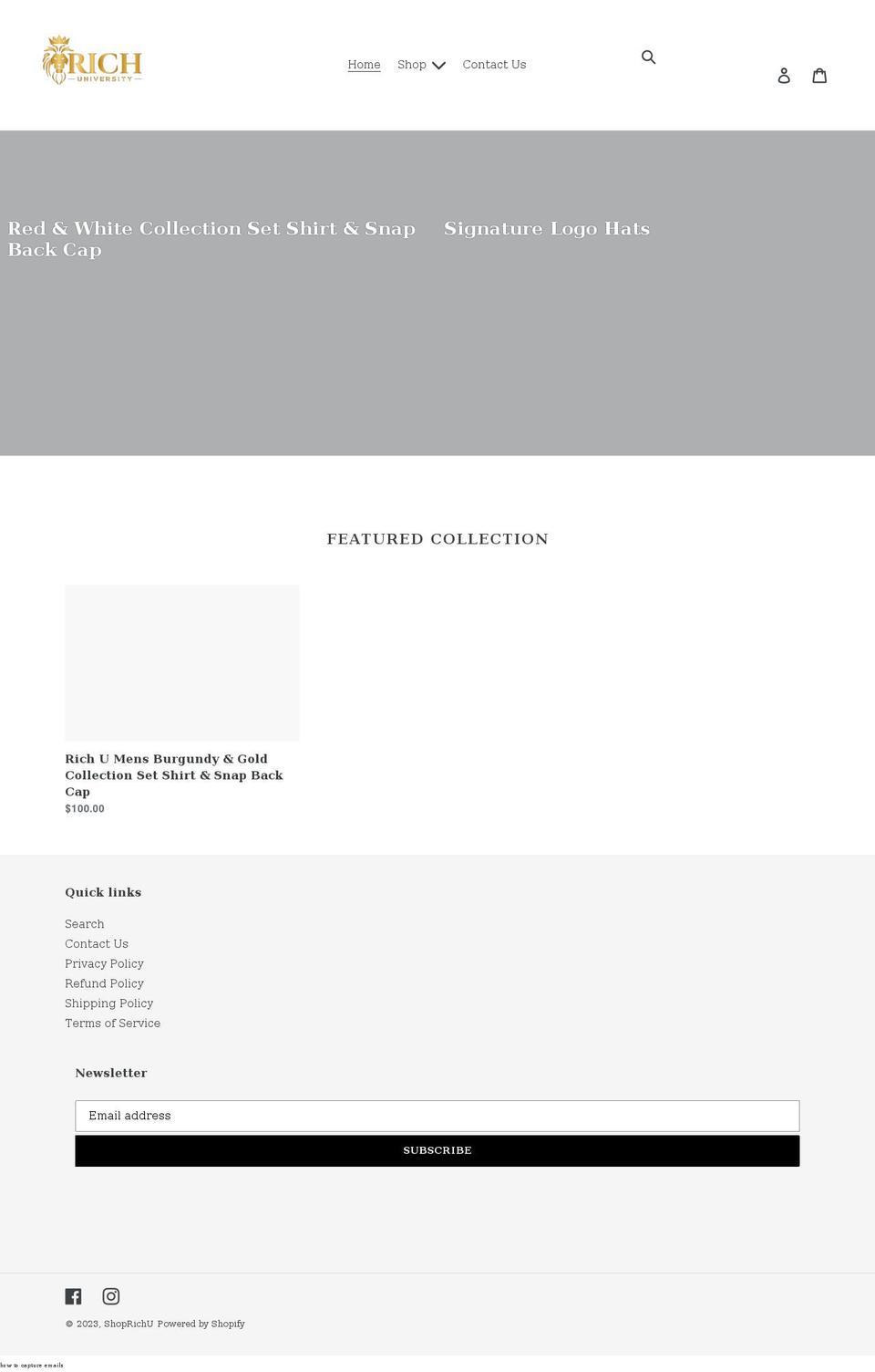 shoprichu.com shopify website screenshot
