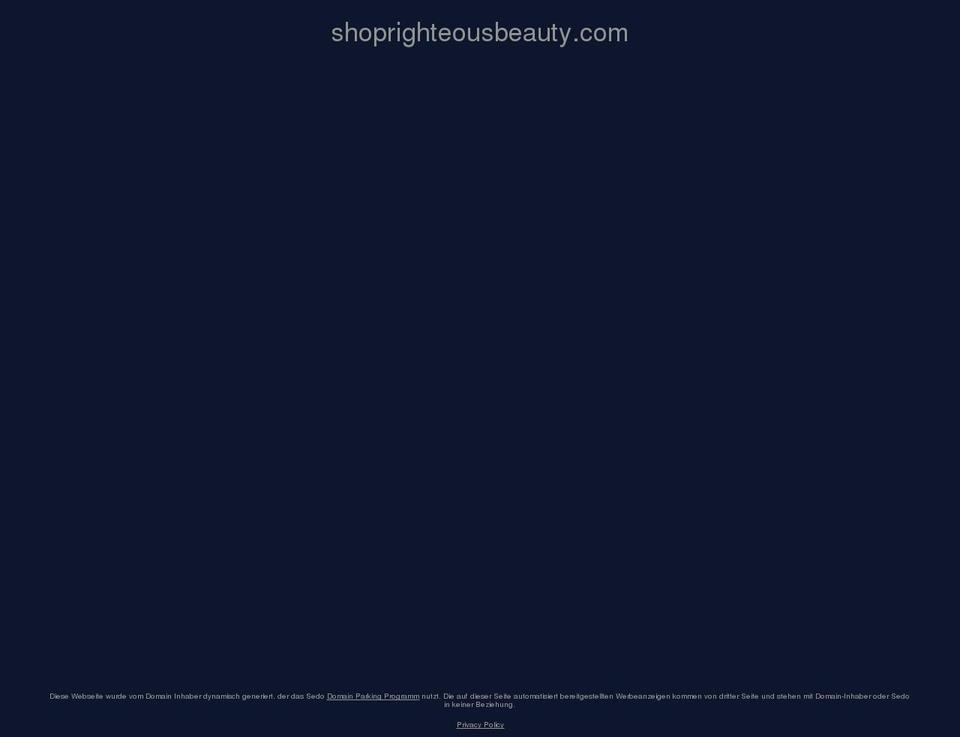 shoprighteousbeauty.com shopify website screenshot