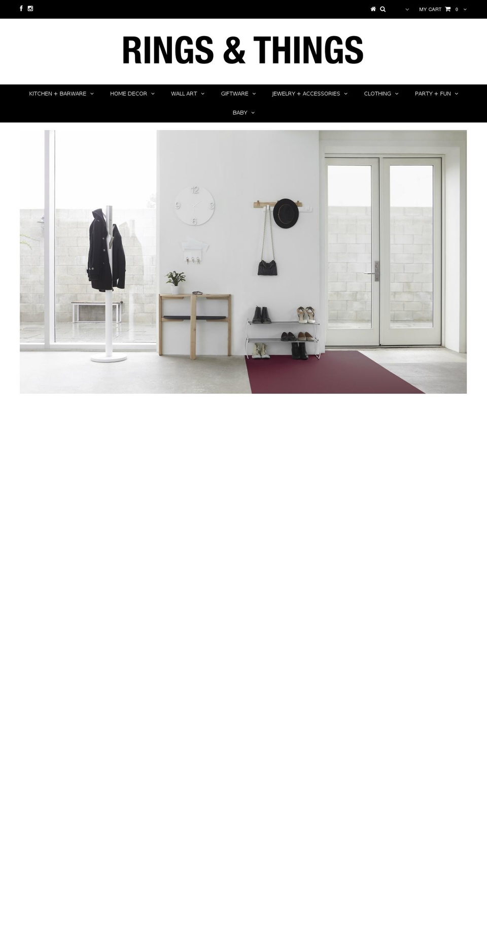 shopringsandthings.com shopify website screenshot