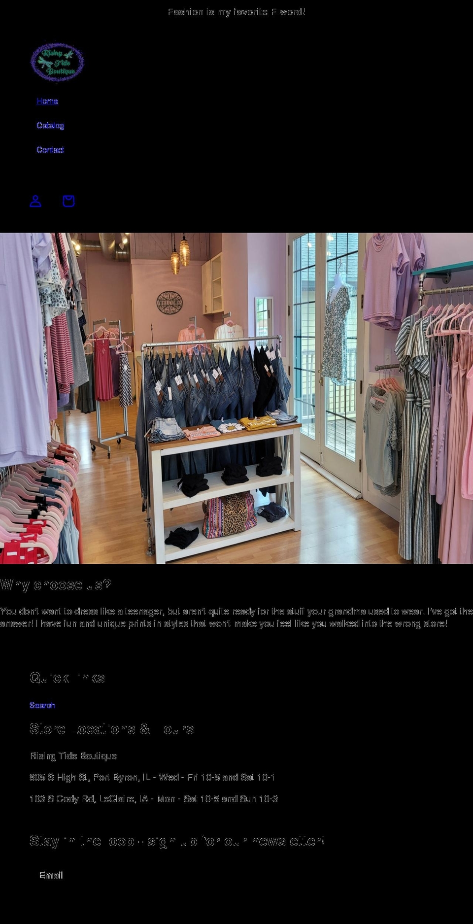 shoprisingtide.com shopify website screenshot