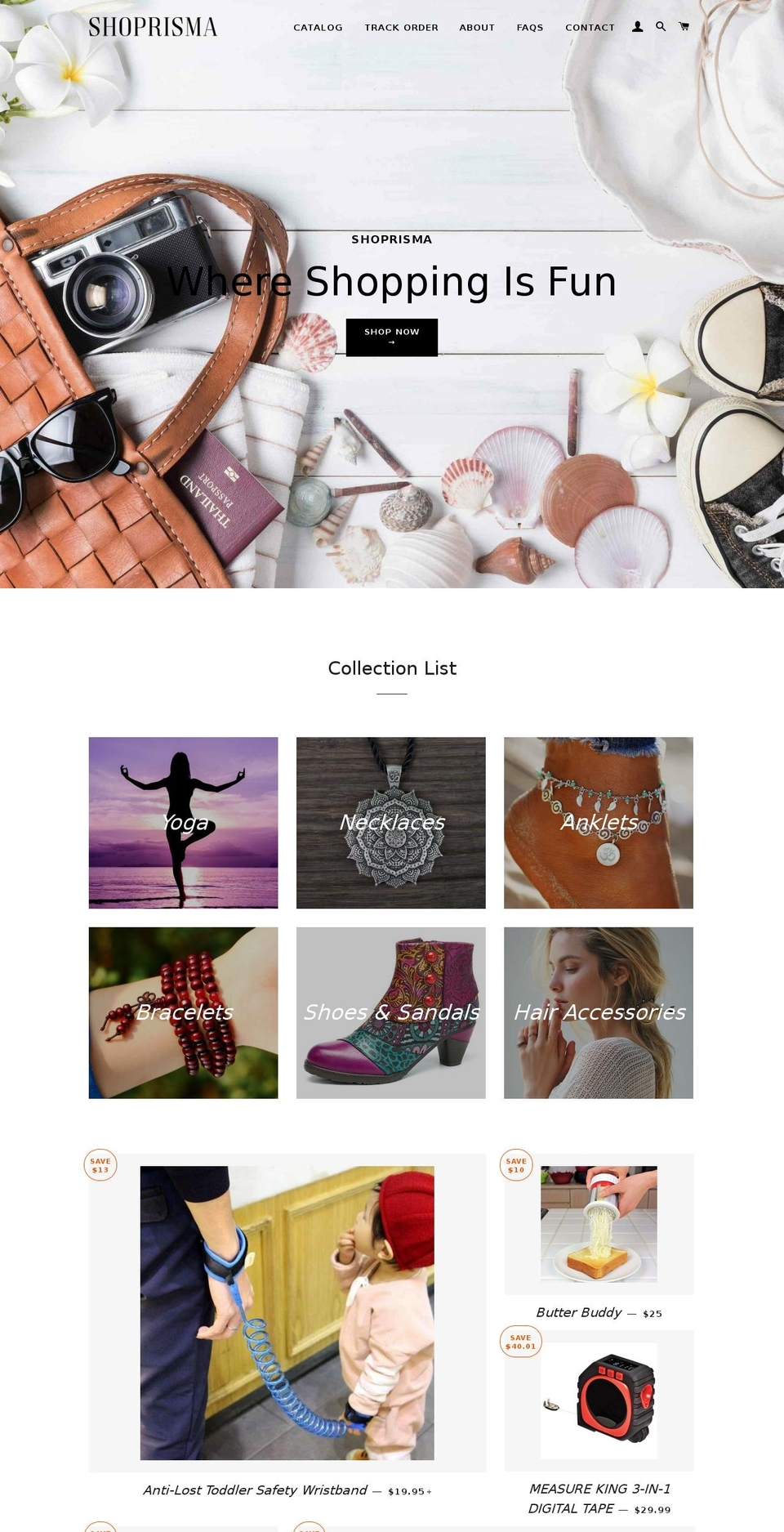 shoprisma.com shopify website screenshot