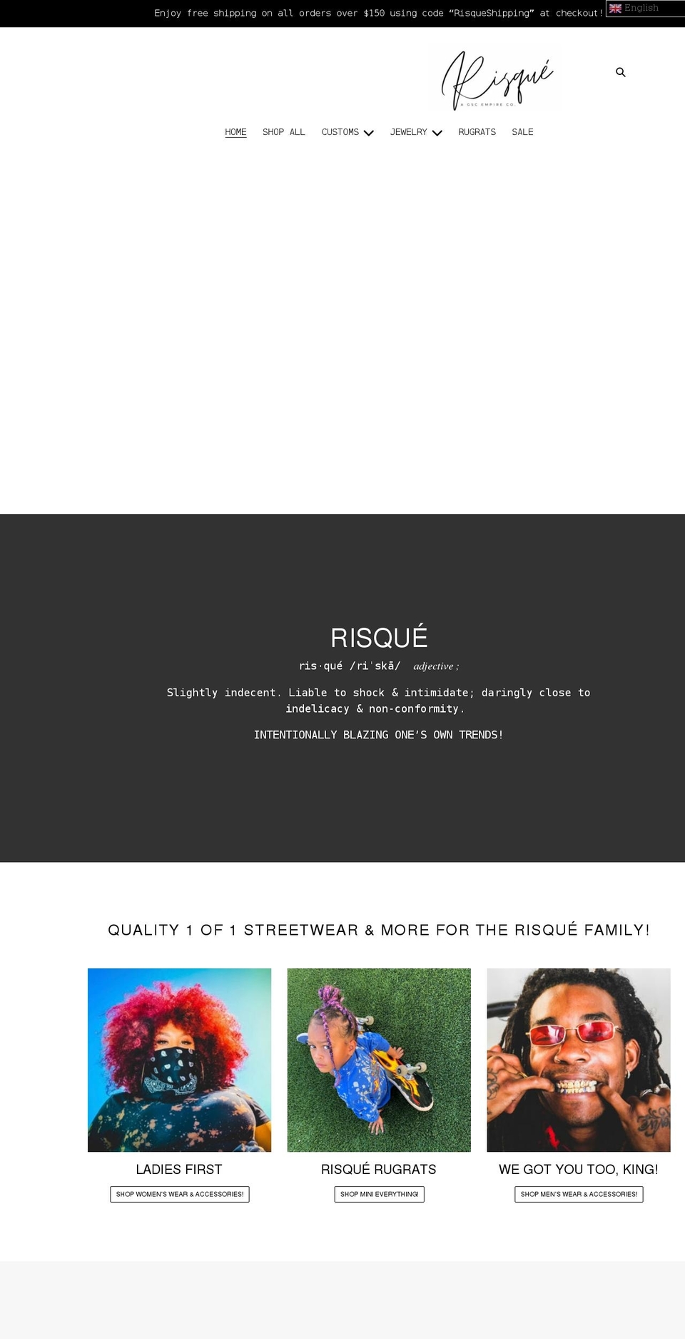 shoprisque.net shopify website screenshot
