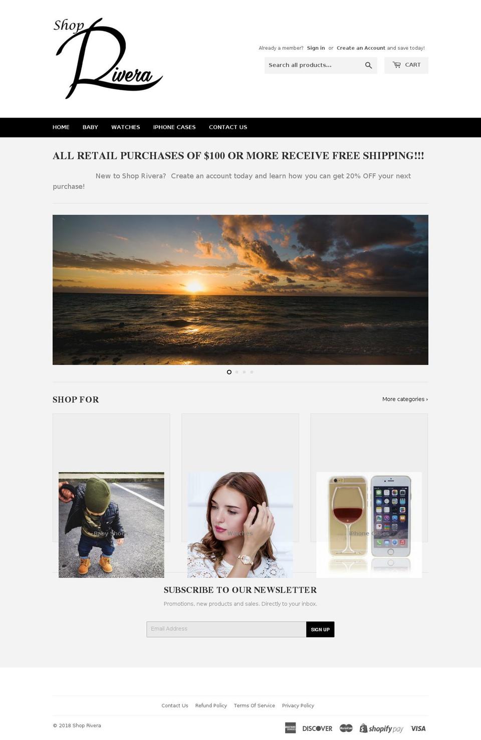 shoprivera.com — Shopify storefront screenshot