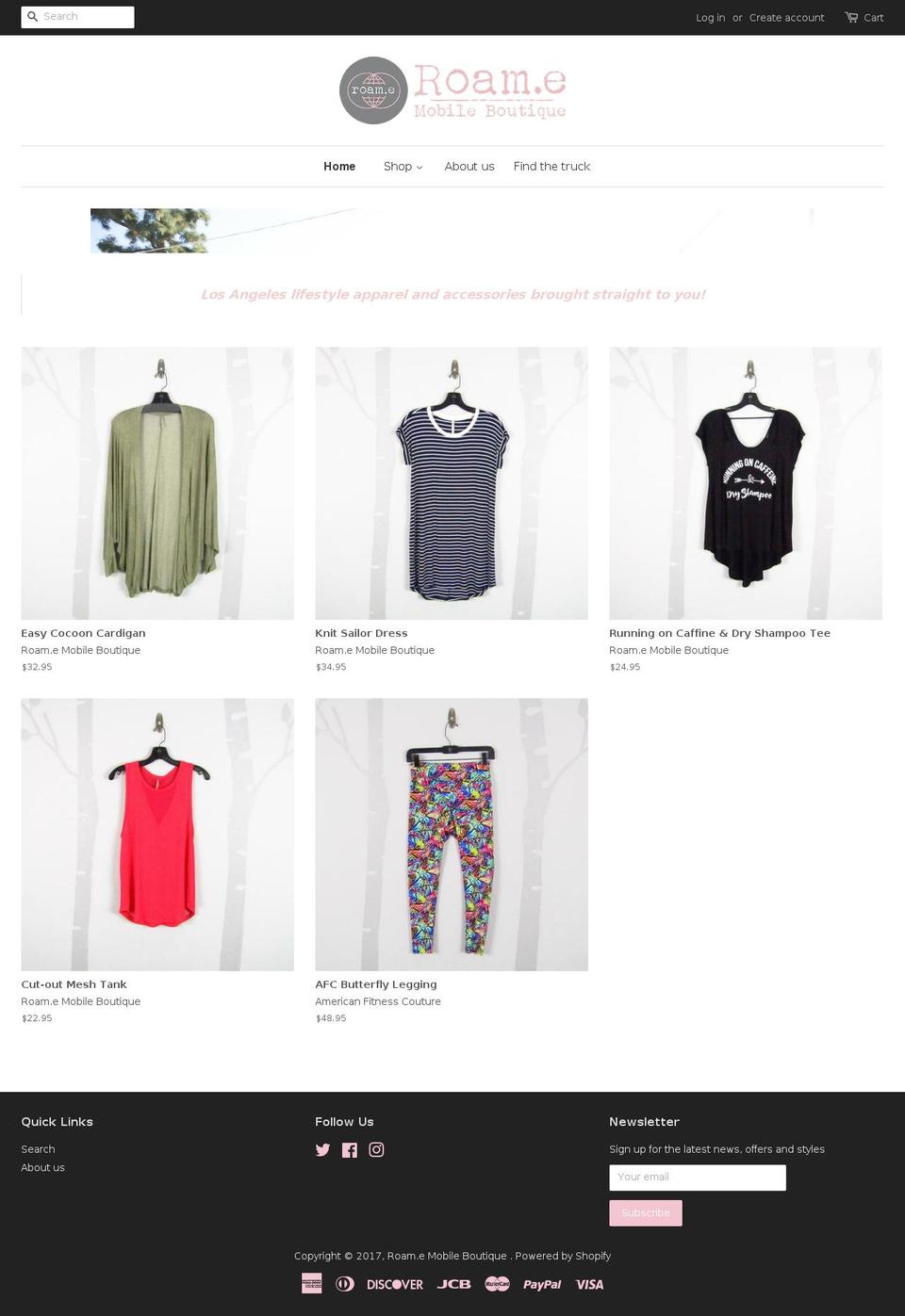 shoproam-e.com shopify website screenshot