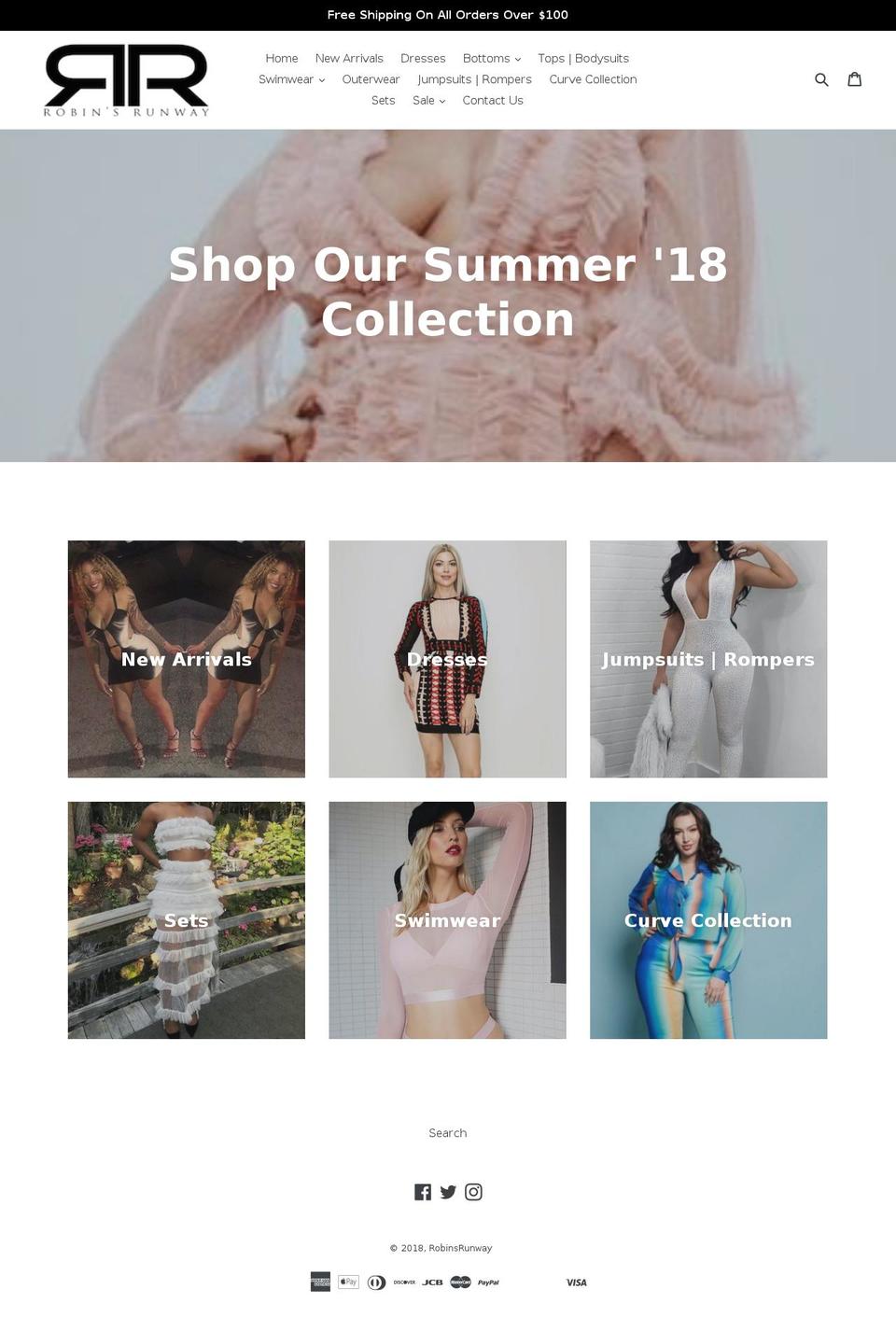 shoprobinsrunway.com — Shopify storefront screenshot