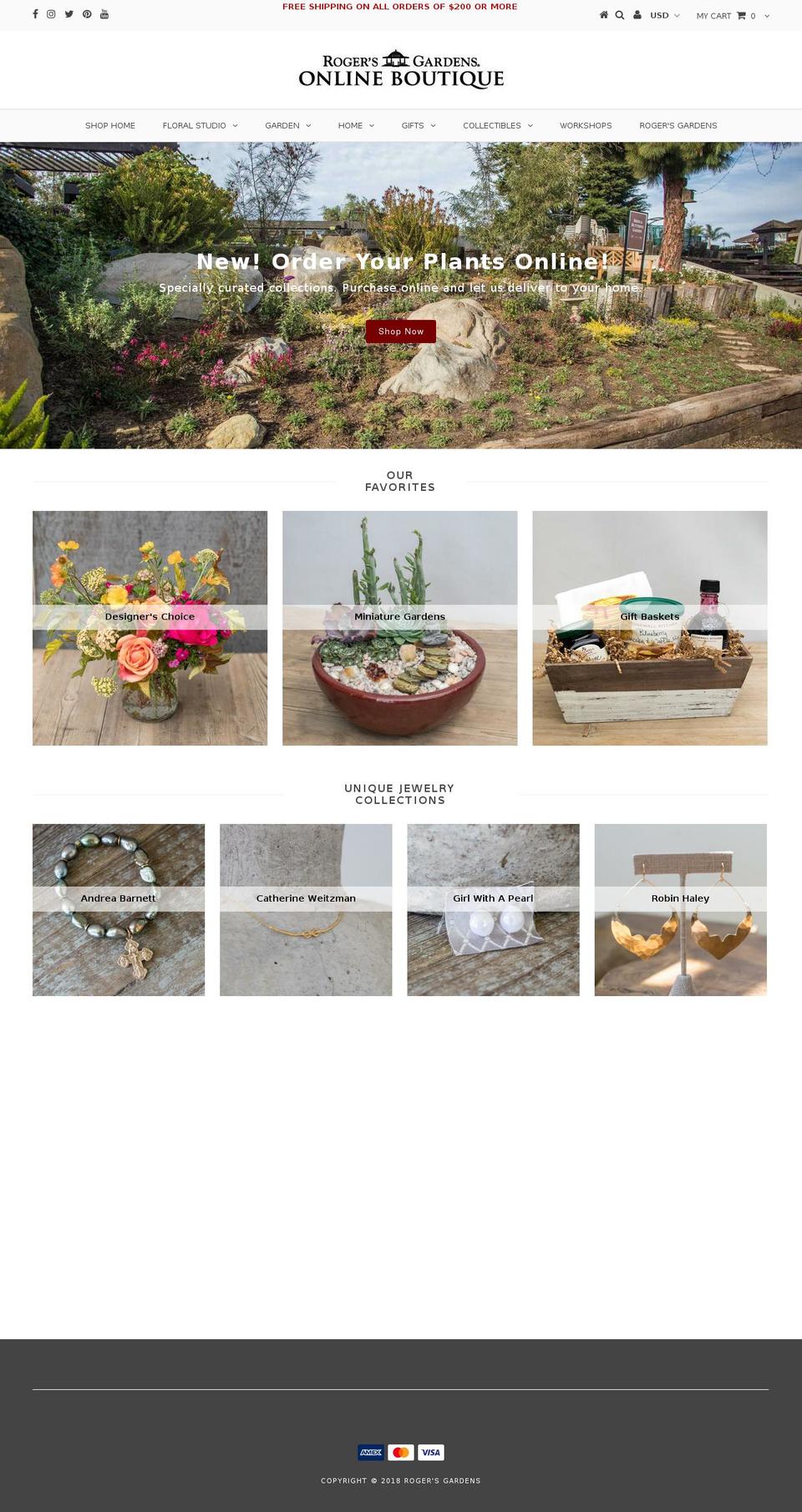 shoprogersgardens.com — Shopify storefront screenshot