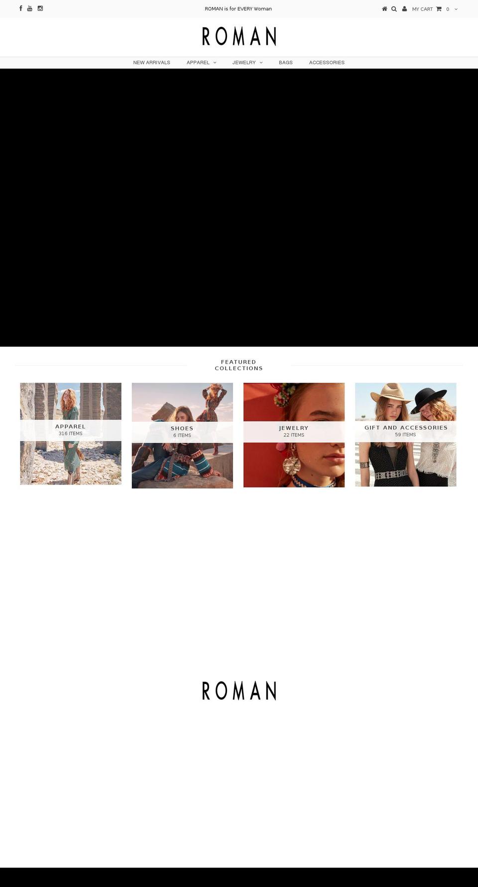 shoproman.com — Shopify storefront screenshot