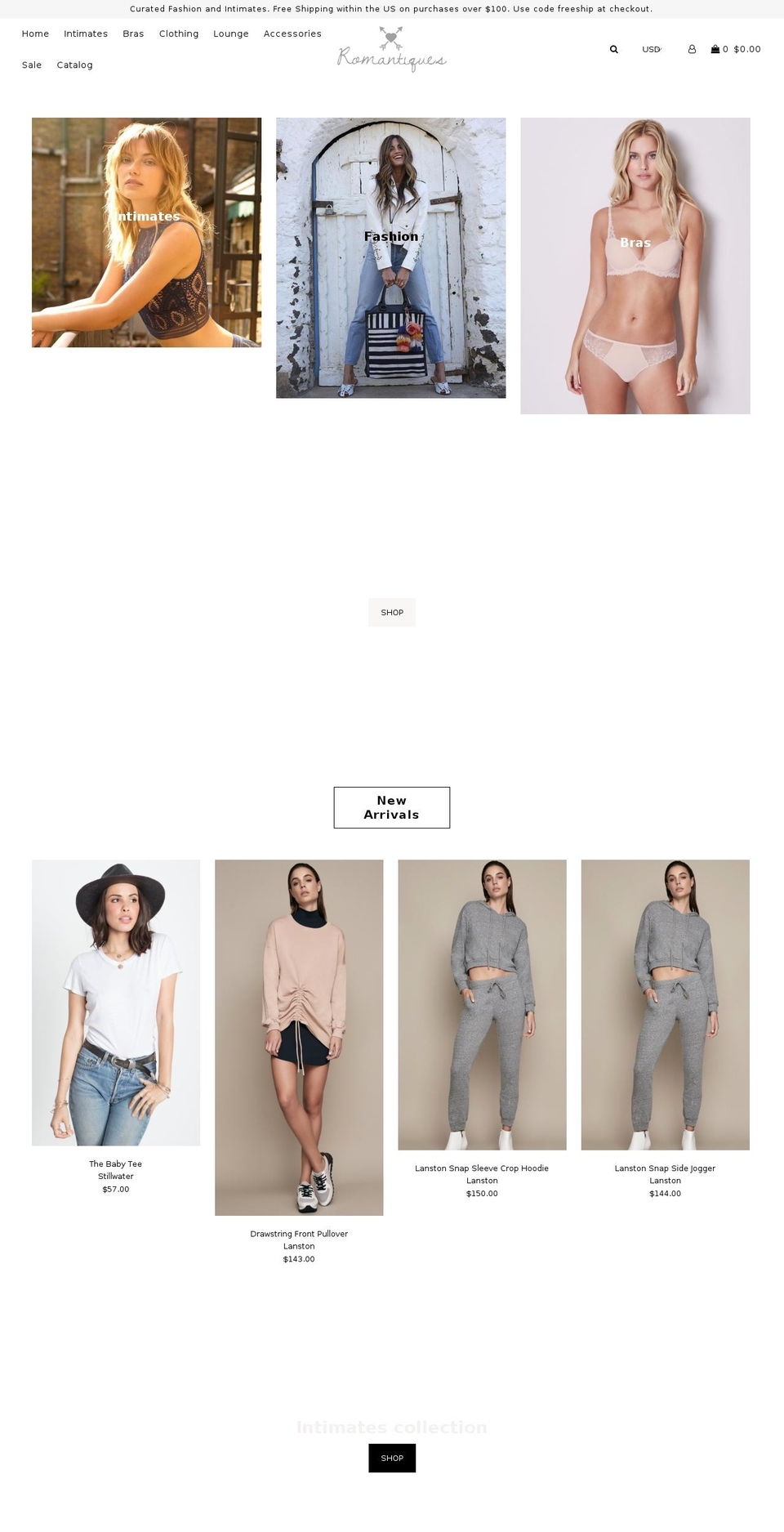 shopromantiques.com shopify website screenshot