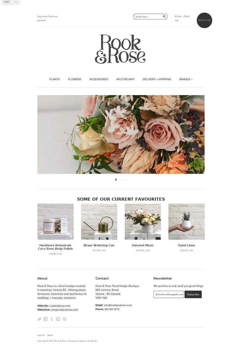 shoprookandrose.com shopify website screenshot