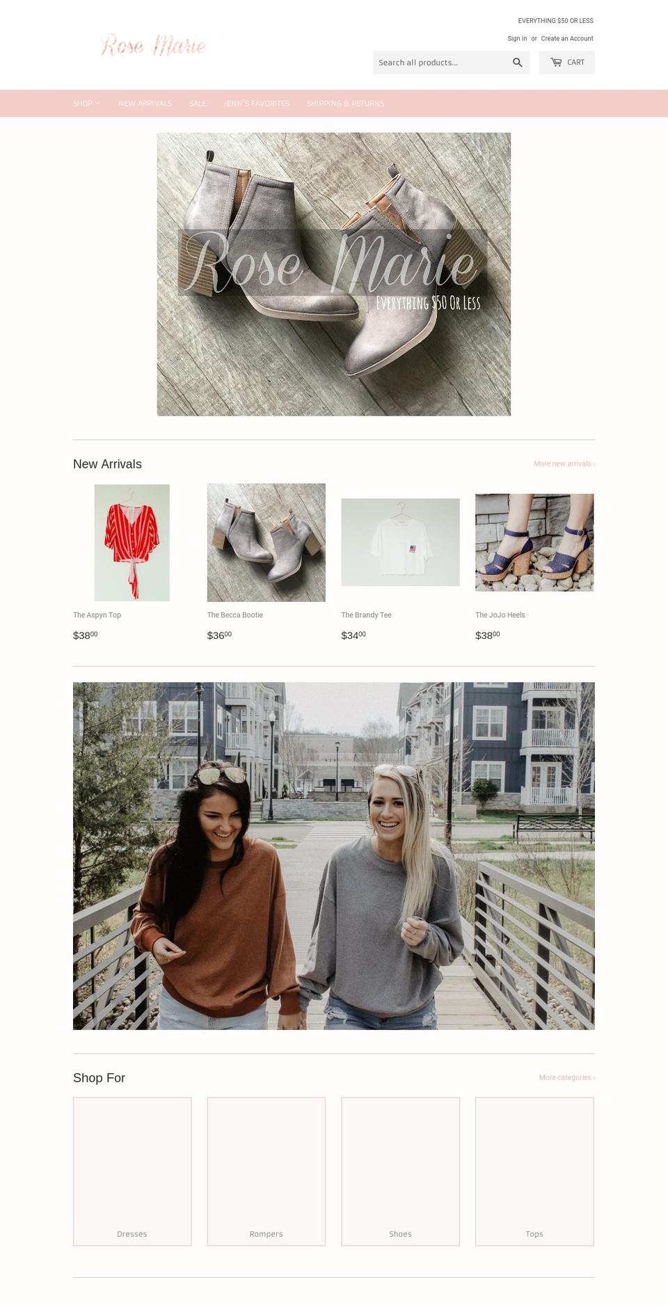 Copy of Debut Shopify theme site example shoprosemarie.com