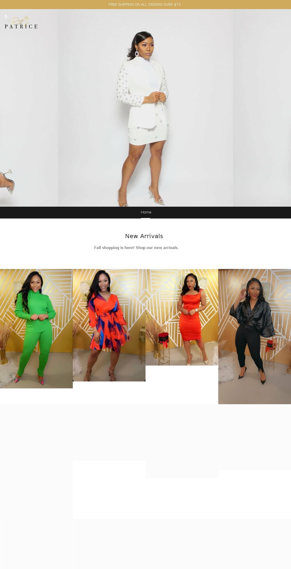 shoprosepatriceboutique.com shopify website screenshot