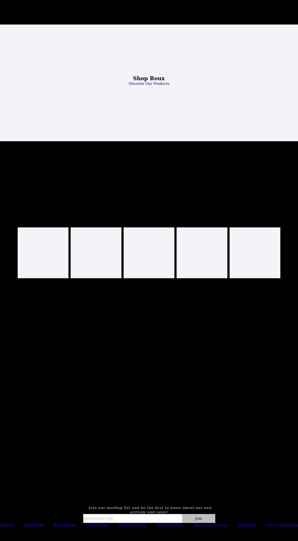 shoproux.com shopify website screenshot